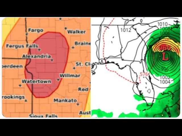 RED ALERT! Dangerous Severe Weather Monday & GFS/EURO lock on Carolinas TS / Hurricane 10 days out!