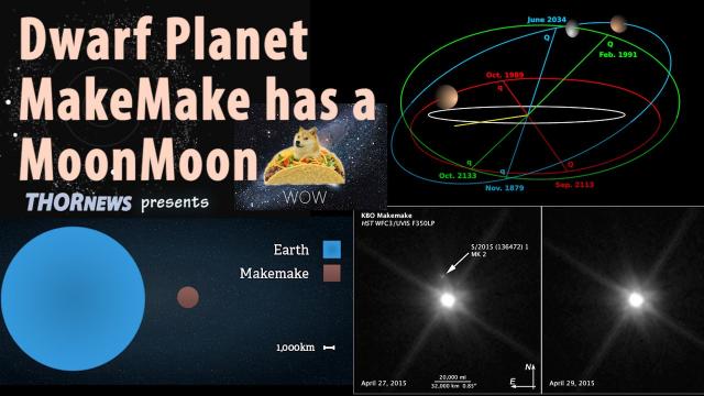 Dwarf Planet MakeMake has a MoonMoon !