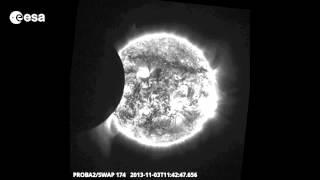 Rare Hybrid Solar Eclipse Seen By European Spacecraft | Video