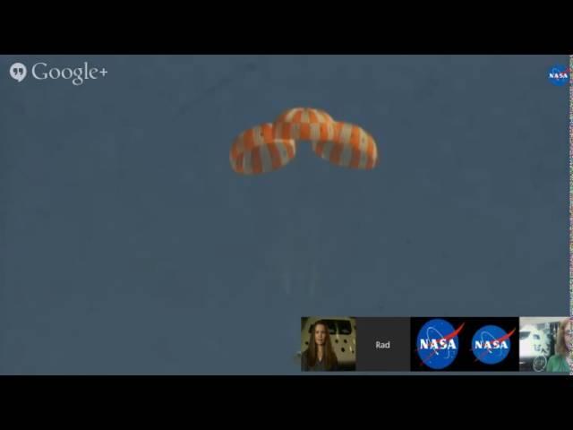 Orion Capsule Drop Test Captured In NASA Google Hangout | Video