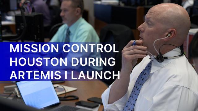 Mission Control Houston During Artemis I Launch