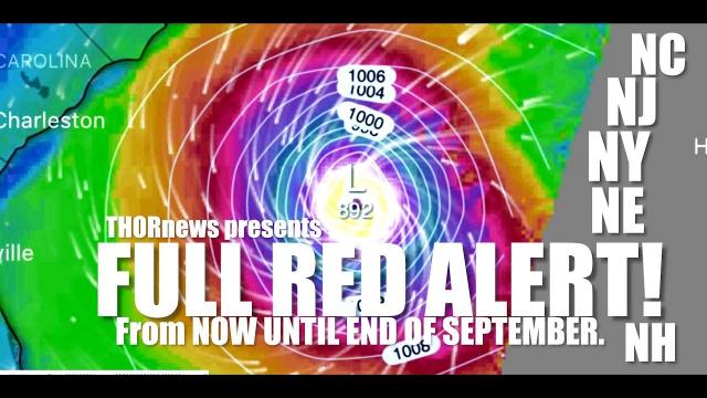 FULL HURRICANE RED ALERT NC NJ NY NE NH until end of September