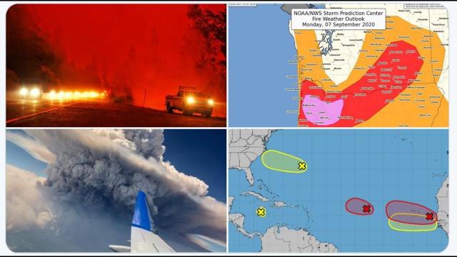 MAJOR California & Colorado fires! BIG OREGON Fire Risk! 5 Areas for Hurricane Watch! + SNOW
