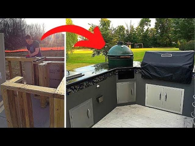 Guy With No Experience Builds Outdoor Kitchen That Would Make Any Neighbor Jealous