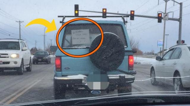 Mom Frustrated Behind Slow Vehicle, Snaps Photo Of Sign On Window