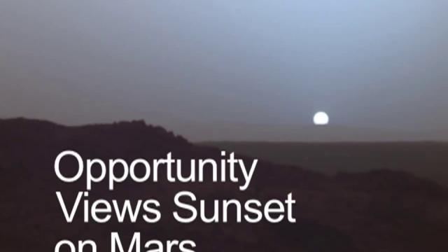 Opportunity Rover Snapped Martian Sunset in 2004