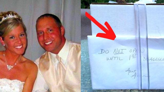THIS COUPLE WAITED ALMOST A DECADE TO OPEN A WEDDING GIFT!