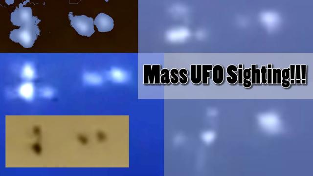 Mass UFO sighting! Wow. Aliens? Secret Tech? Swamp Gas? or Other?