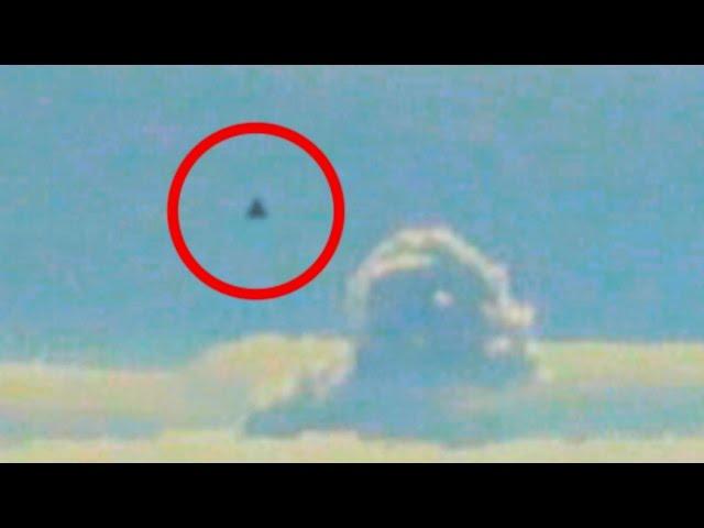 UFO TR-3B Filmed From Plane Window Black Triangle Object!