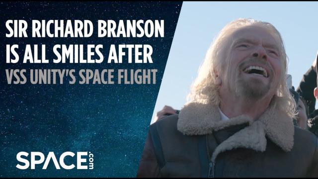 Sir Richard Branson is All Smiles after SpaceShipTwo’s Space Flight