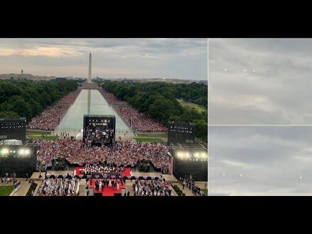 UFO's Over DC on July 4, Right in Trump's Photo He Tweeted