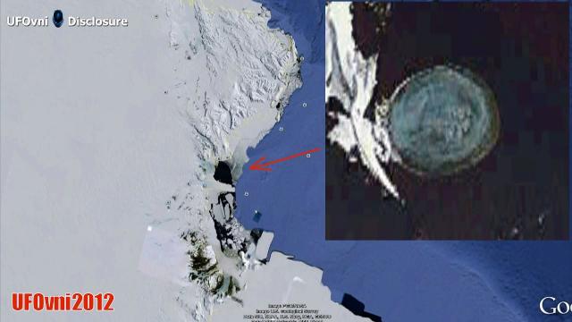 Melting Arctic Ice Reveals UFO Underwater Base