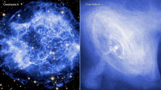 See the Crab Nebula and Cassiopeia A in amazing time-lapses that 'span several decades'