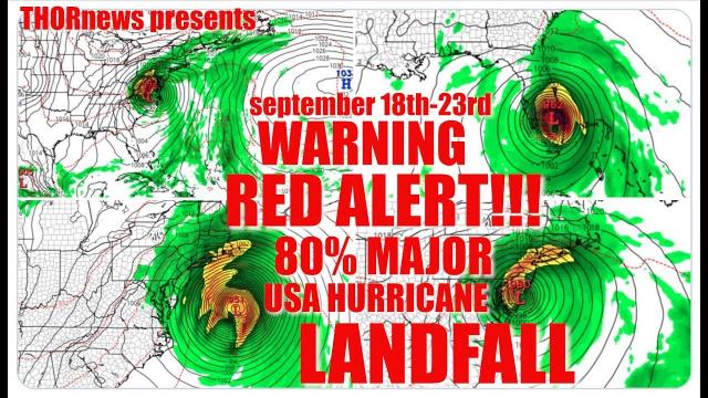 Full RED ALERT! FL NC NJ NYC NE MAJOR HURRICANE in 2 weeks. PR 1 week