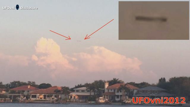UFO Cigar shaped object observed for 90 sec on video Saint Petersburg Florida