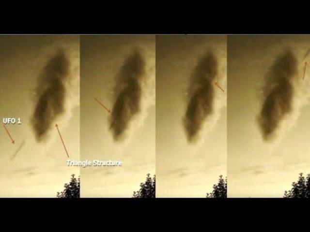 Not 1 but 3 cigar-shaped UFOs appear above Mougins, France