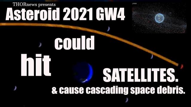 Asteroid 2021 GW4 could hit a satellite & cause cascading space debris.