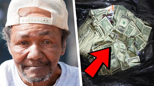 Homeless Man Gets in Trouble After Finding a Bag Full of Money in the Trash
