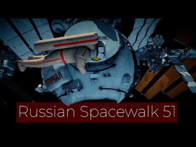 COSMONAUTS CONDUCT RUSSIAN SPACEWALK OUTSIDE SPACE STATION