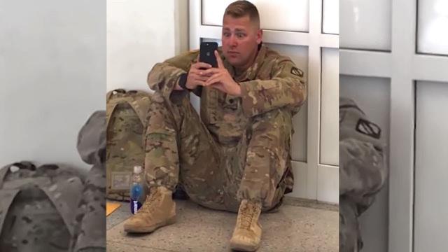 After Airport Staff Hear “Don’t Let Him Board The Flight”, They Spot Soldier Crying At Sight On His