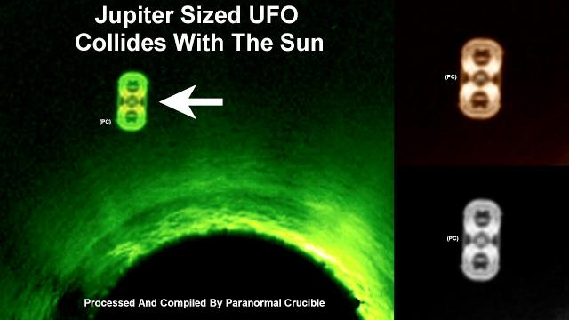 Jupiter Sized UFO Collides With The Sun