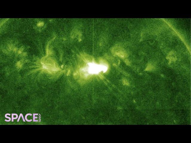 Sun blasts powerful M4 flare! See multiple wavelength views from space