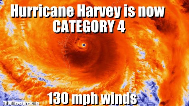 Harvey is now a Category 4 Hurricane! 130 mh winds & 60" rain possible