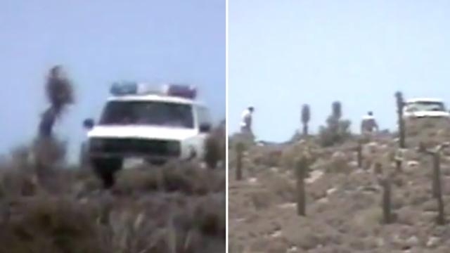 Cammo Dudes Filmed from Short Distance at Area 51 Border Line in 2000 - FindingUFO