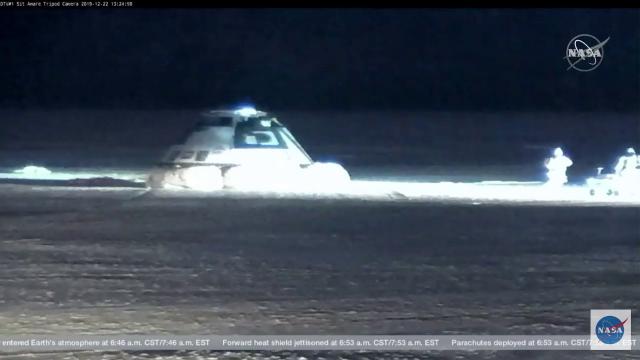 Boeing Starliner Inspected by Hazmat Suit-Wearing Crew After Touchdown