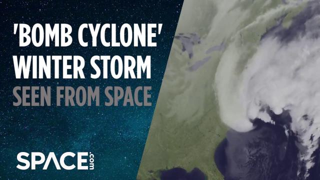 ‘Bomb Cyclone’ Winter Storm Seen from Space