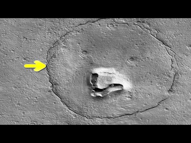 A NASA spacecraft discovers strange formation on Mars resembling a bear
