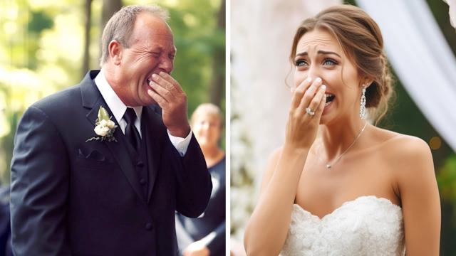 Father Walks Out In Tears During Daughter's Wedding Vows - When She Confronts him, He Says This