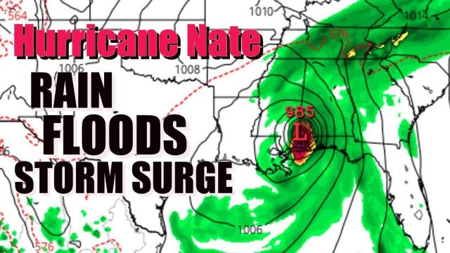 Hurricane NATE Landfall -  Flooding - Rain - Storm Surge