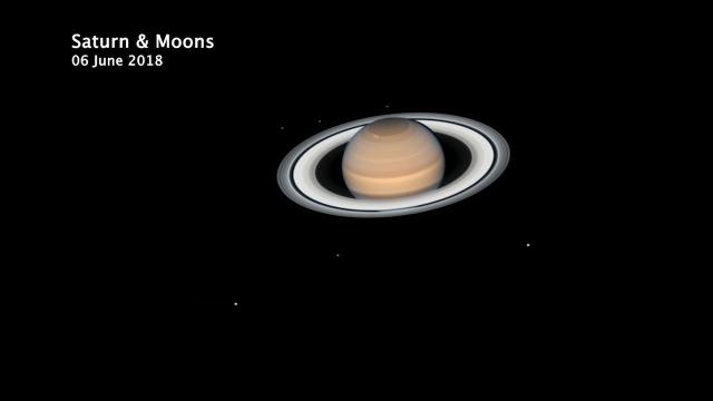 Hubble Captures Moons Orbiting Saturn - New Time-Lapse Video