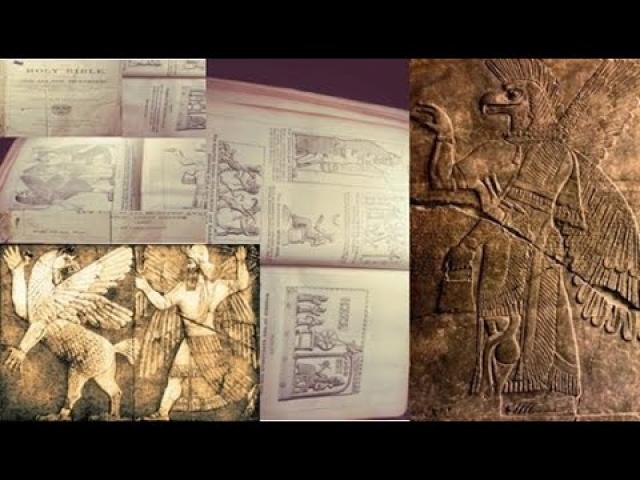 Bible from the 1800s with Egyptian, Sumerian And Anunnakis images?