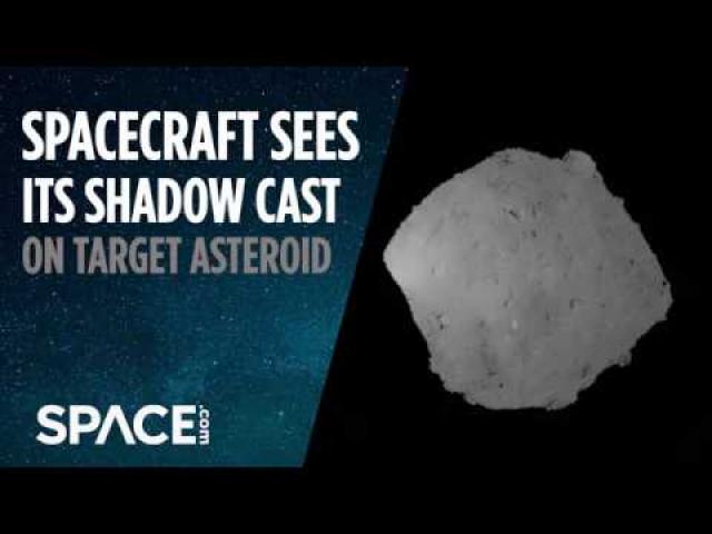 Hayabusa2 Spacecraft Sees Its Shadow Cast on Asteroid