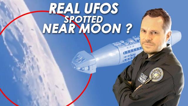 ???? Cylinder Shaped UFOS Spotted Near Moon (from Montreal, France March 2020) - Real UFOS ?