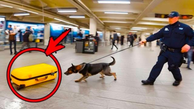 Police Dog Keeps Sniffing Abandoned Suitcase - What's Found Inside Makes The Officer Call For Backup