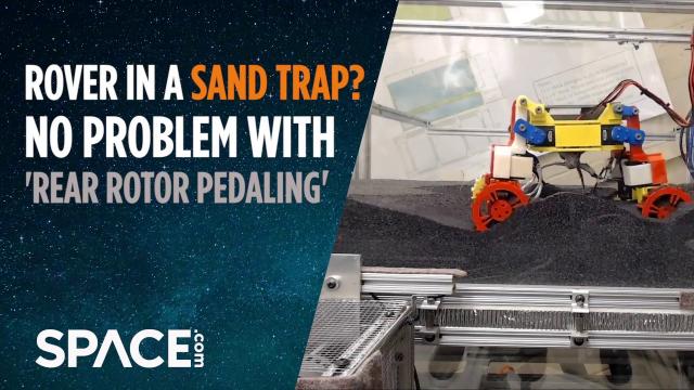 Rover in a sand trap? No problem with 'rear rotor pedaling'