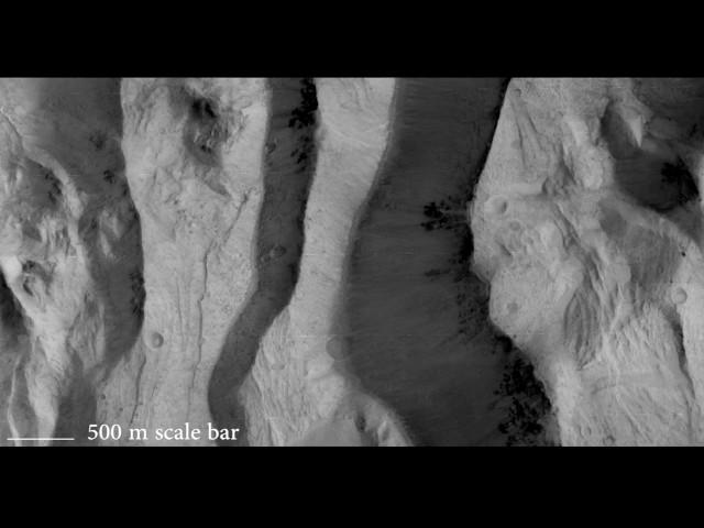Fly Over Martian Chasms and Craters Through ExoMars Orbiter's Lens | Video