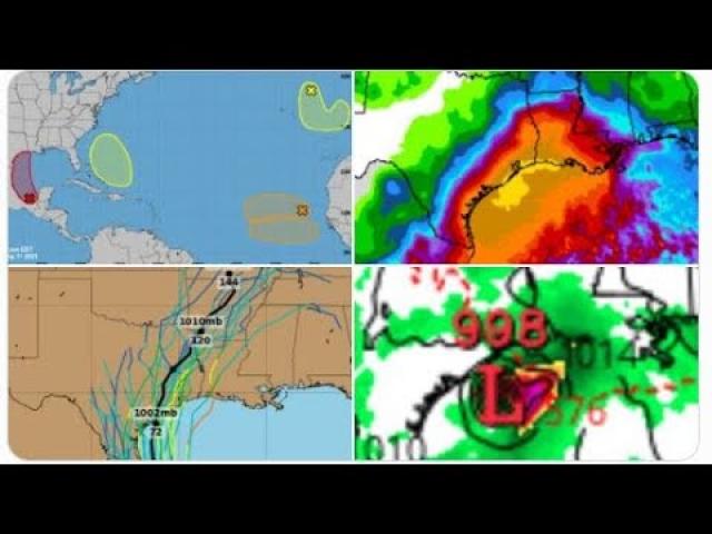 Red Alert! TS or Hurricane to hit Texas in 72 hours! 3 total possible big trouble areas next 14 days