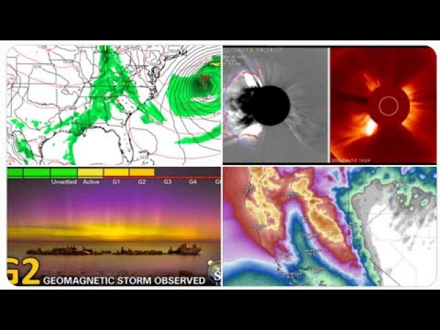 April Hurricane? Geomagnetic Storm! Backside Sun Explosion! 3 Storms 4 California! NE Snowy Easter!