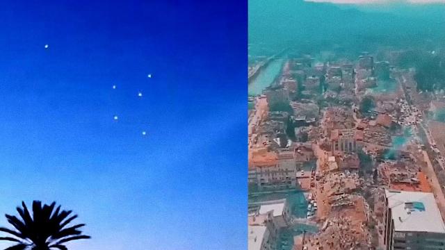 Observation of Strange Lights in the sky of Morocco just before the Earthquake, Sept 2023 ????