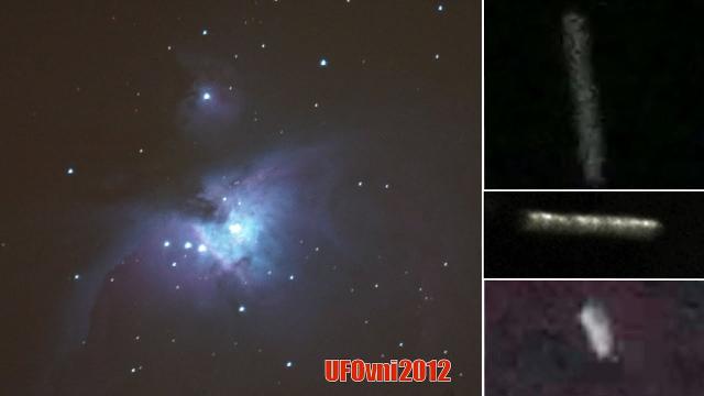 TWO CIGAR Shaped UFO Captured Near The Orion Constellation, Feb 17, 2018 (Video 4K)