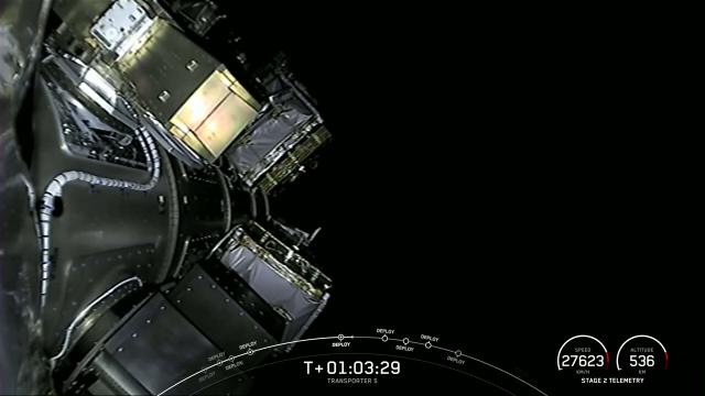 Watch SpaceX deploy Transporter-5 rideshare satellites in space