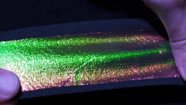 Stretchy, color-shifting materials