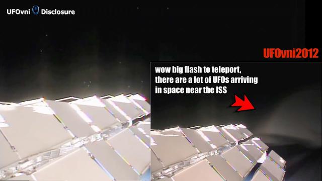 Weird Big Flash To Teleport, Many UFOs Arriving In Space Near The ISS