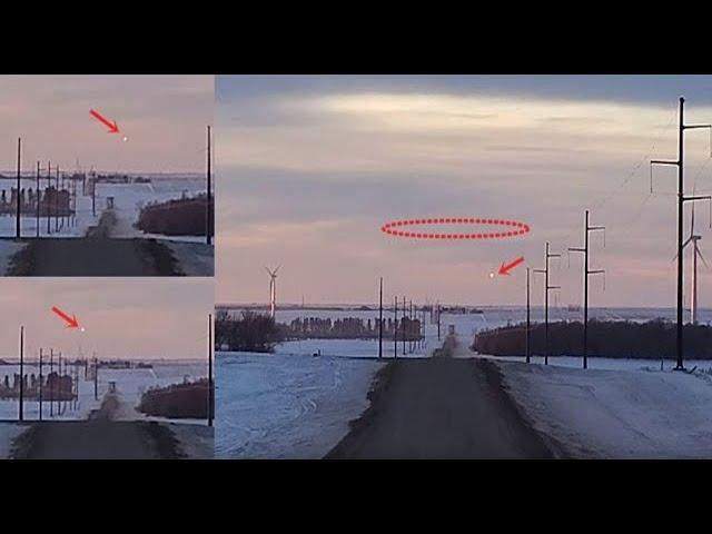 Bizarre flashing UFO lights spotted in the sky over North Dakota