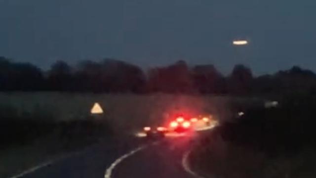 Large Illuminated Glowing UFO with Orange Lights Seen over Wiltshire, Stonehenge (UK)