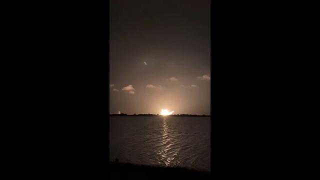 Watch SpaceX launch a SiriusXM satellite from a space reporter's nighttime view | Raw video